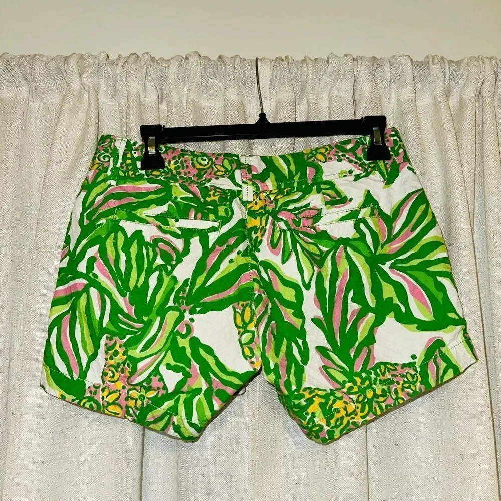 Lilly Pulitzer Tidal Wave Pans Garden callahan shorts womens size 0